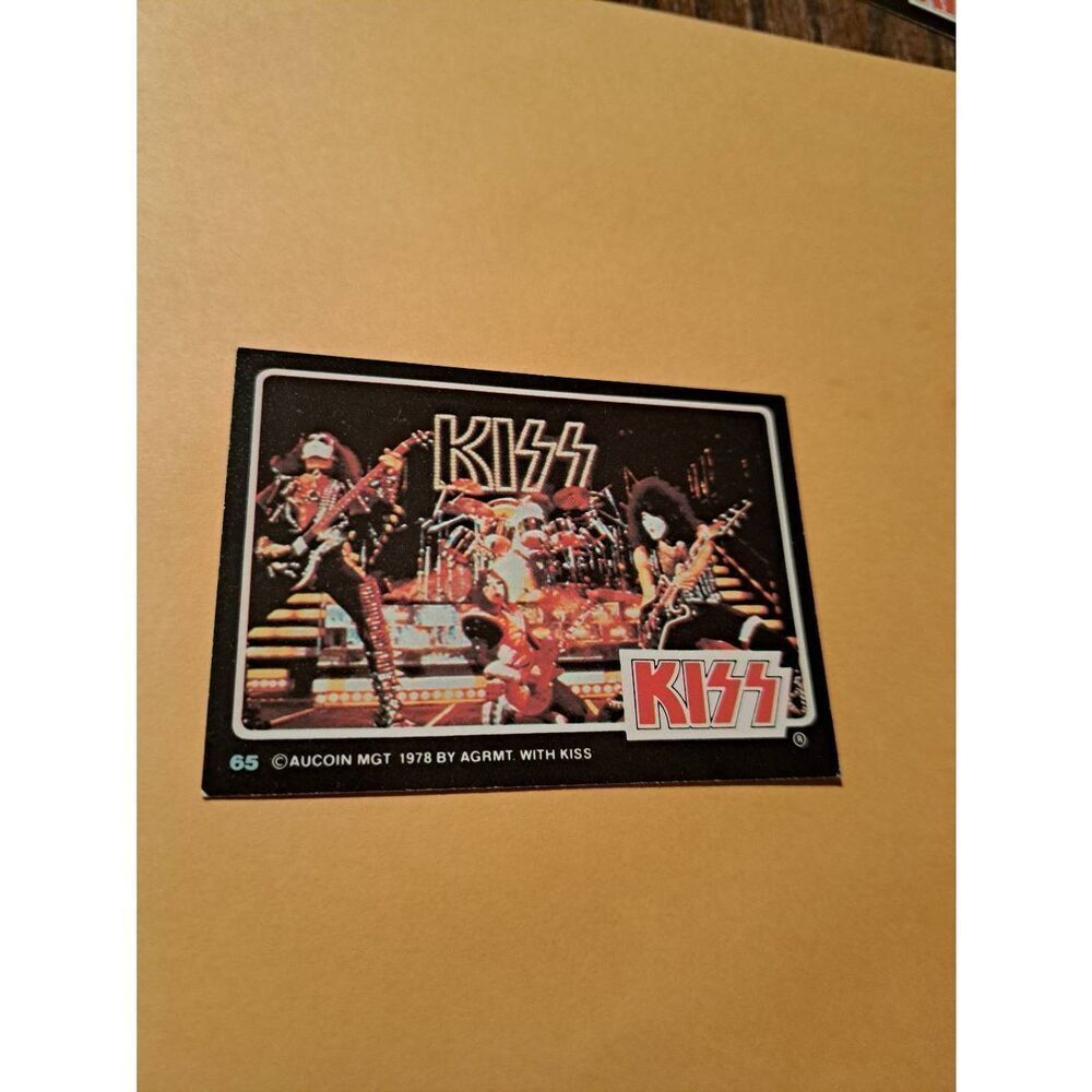 Vintage 1978 Aucoin Management AGRMT KISS Trading Card No 65 Collectible Rock